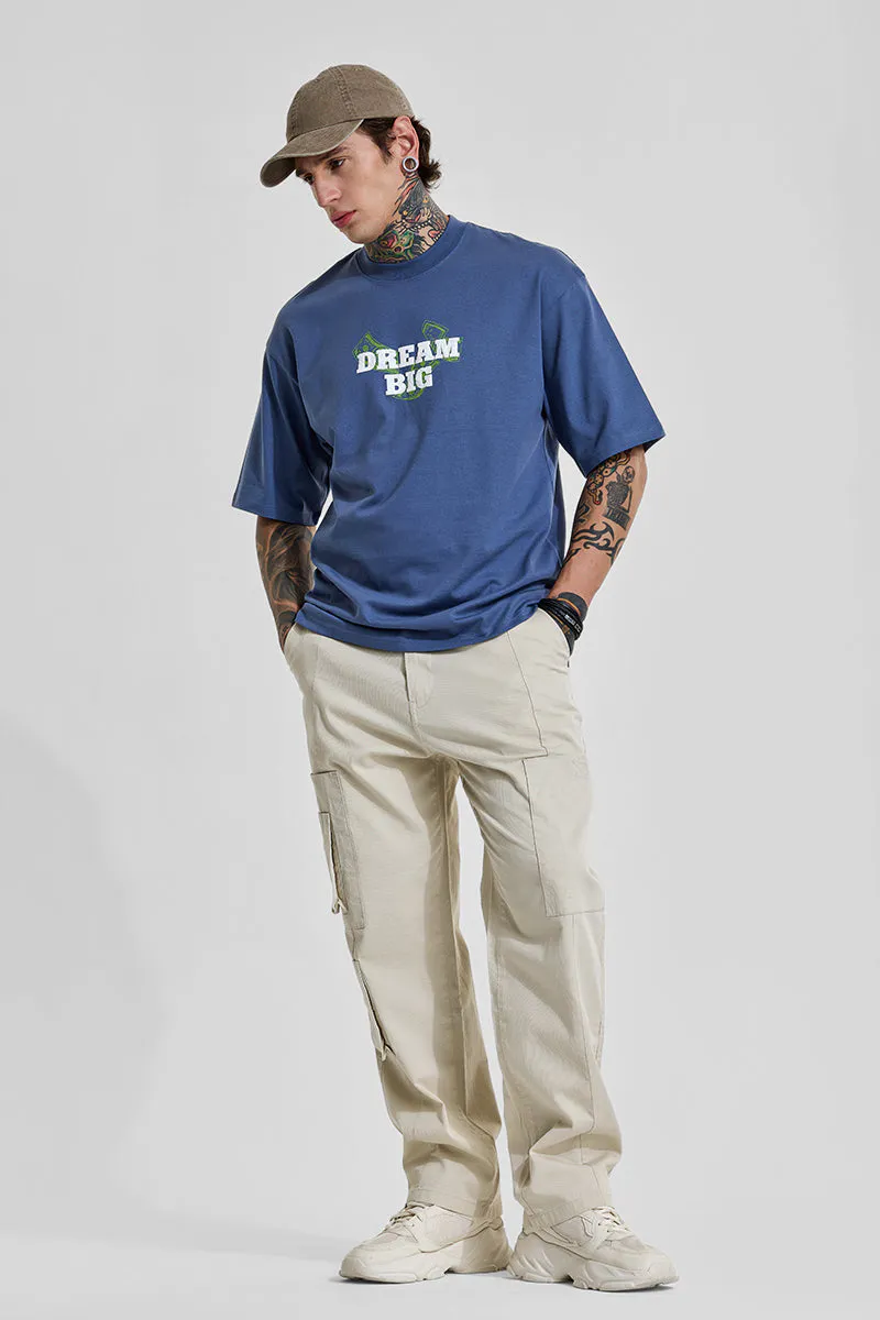 Cream Relaxed Fit Cargo Pants