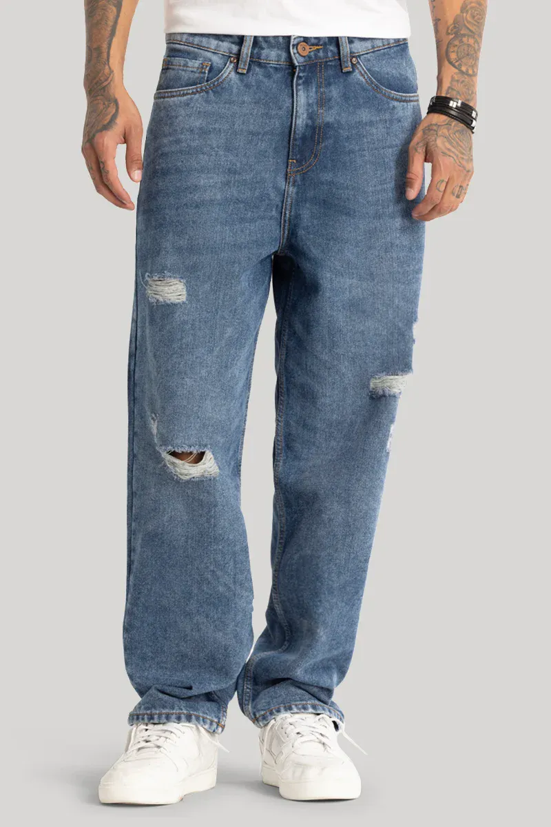 Washed Baggy Jeans